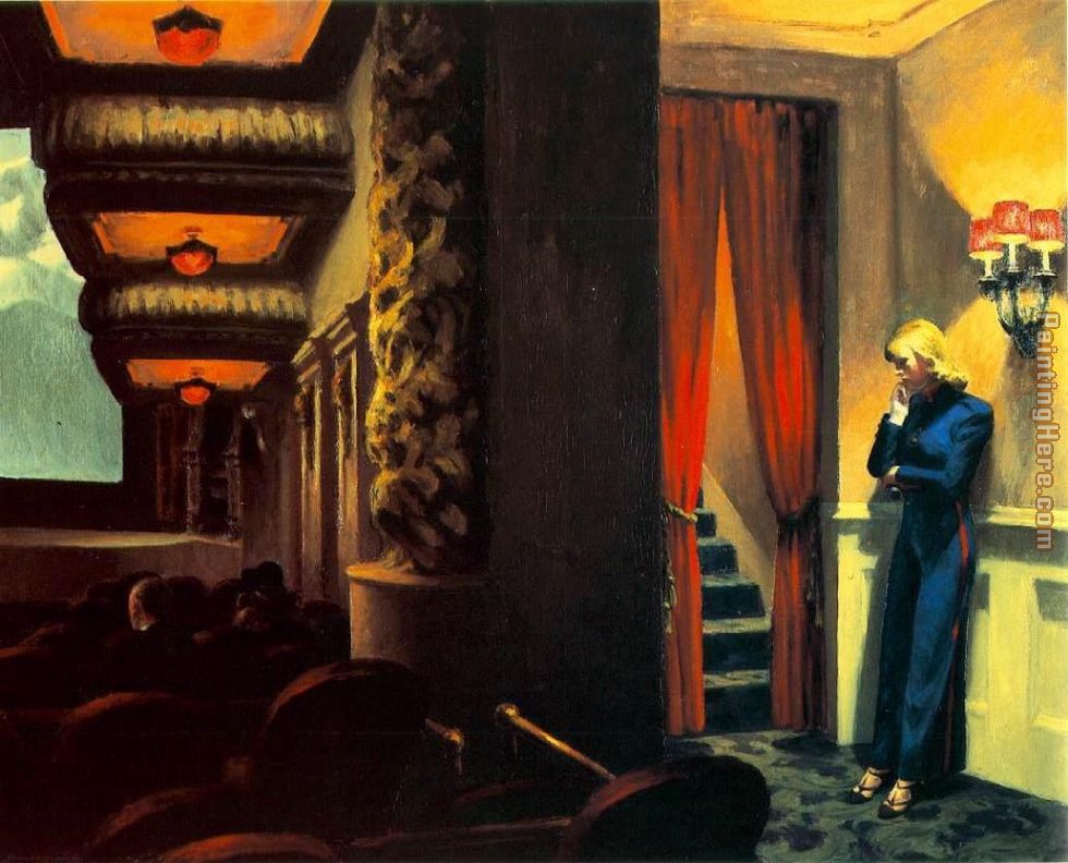 New York Movie painting - Edward Hopper New York Movie art painting